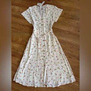 NWT Sophie Rue Button Down Floral Dress XS